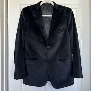 Michael Kors boys velvet black blazer Sz 18 like new